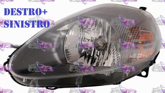 COPPIA FARI FANALE PROIETTORE DX+SX PAR NERA C/MOTOR PER FIAT GRANDE PUNTO 05>