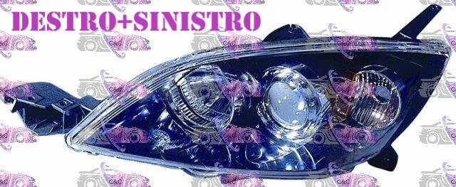 COPPIA FARI FANALE PROIETTORE DX+SX HB3-H7 PRED REG ELE PER MAZDA 3 2003-2008