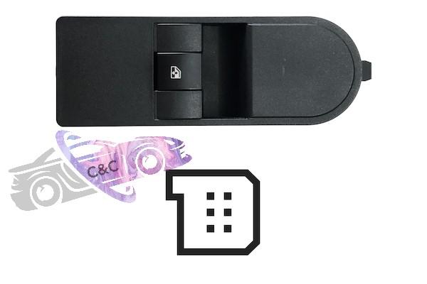 PULSANTIERA ALZACRISTALLO PORTA A/DX 1 INTERRUTT.6 PIN OPEL TIGRA TWIN TOP 04>08